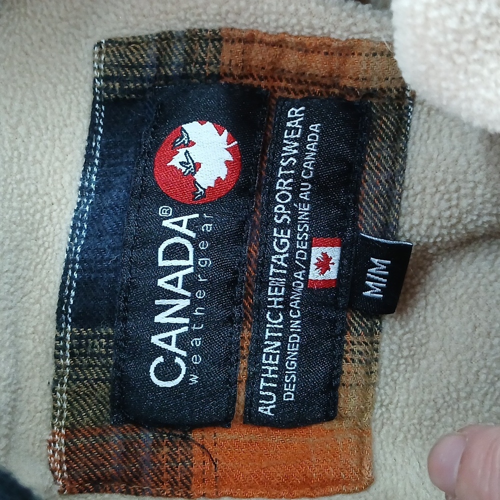 🍁Canada Weather Gear Plaid Flannel Shirt Jacket/shacket Size Medium - Picture 6 of 9